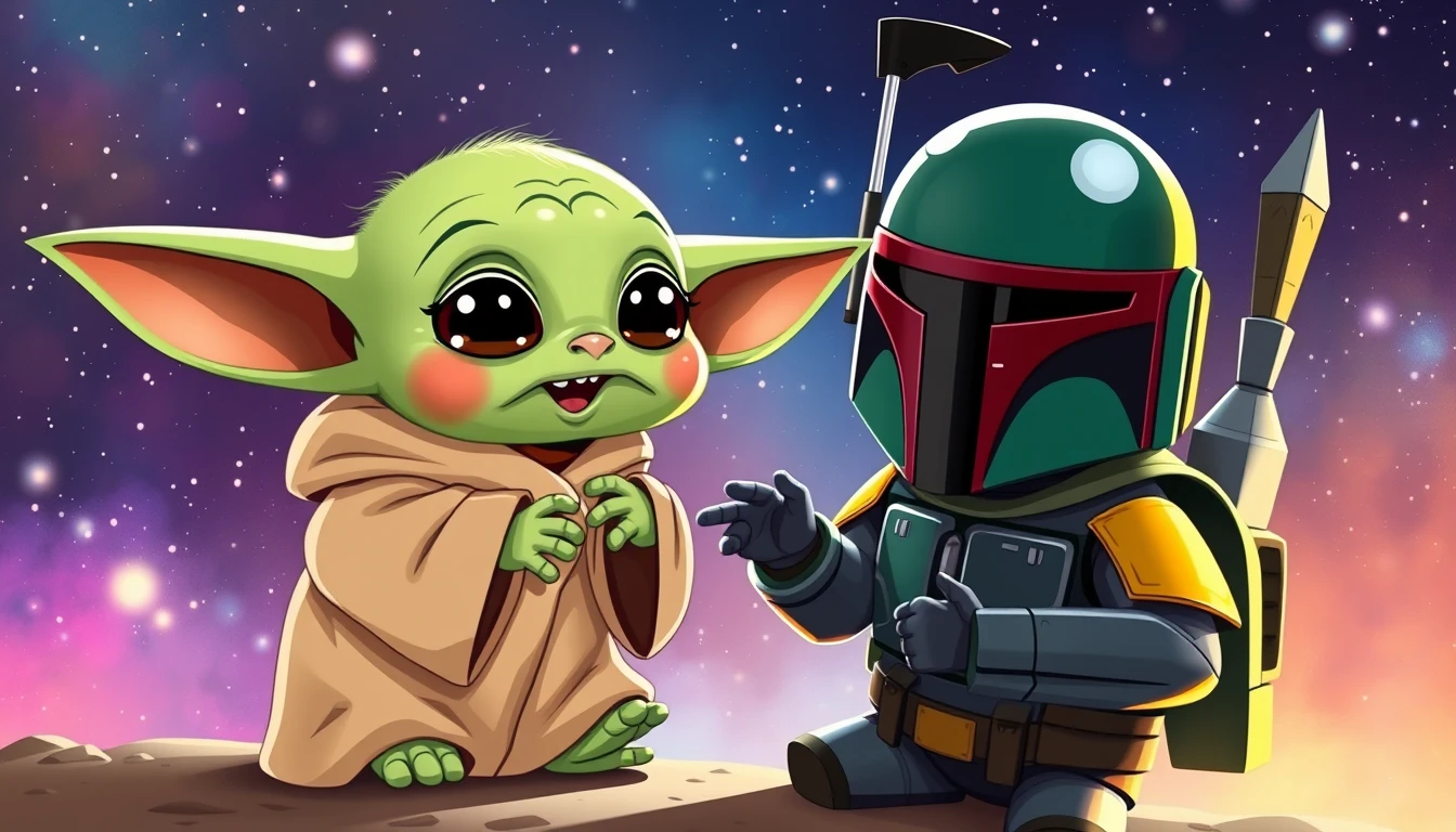 Baby Yoda Boba Wallpaper