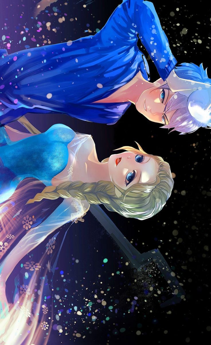 Jack frost and elsa wallpaper Believe in the Guardians