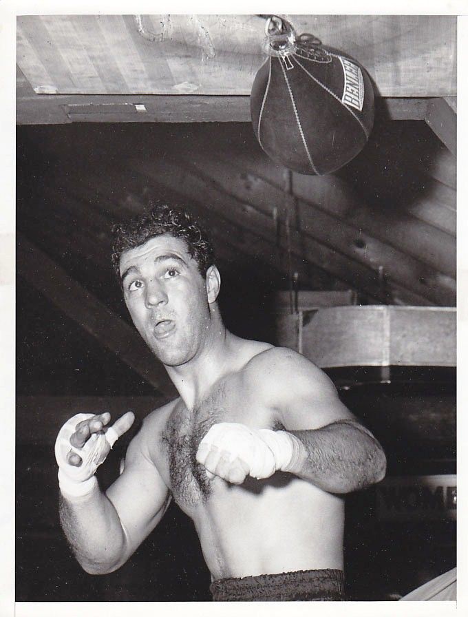 Rocky Marciano Training On Speed Bag Image Boxing Posters