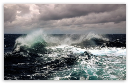 Stormy Ocean HD Desktop Wallpaper Fullscreen Mobile Dual Monitor