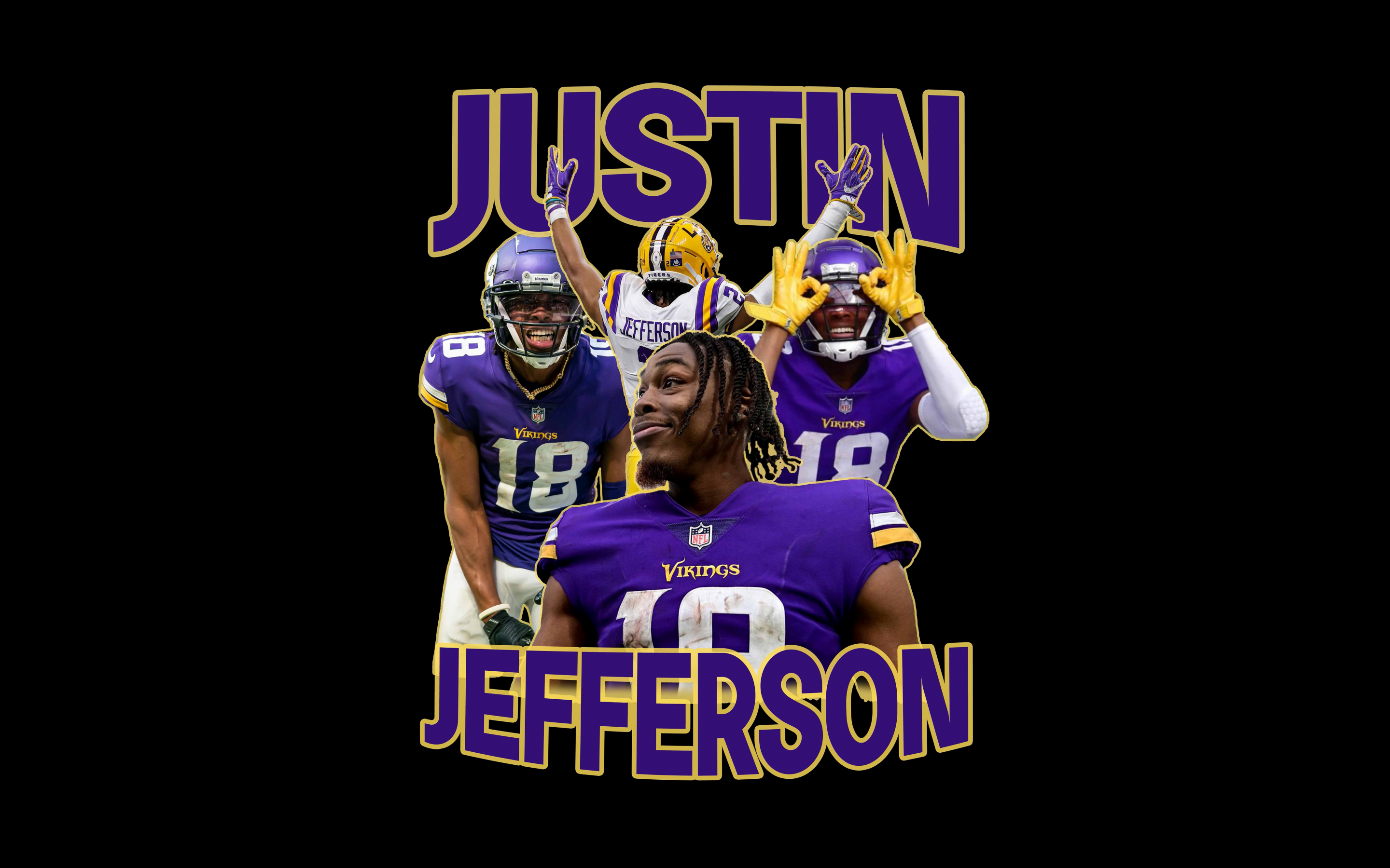 Justin Jefferson Wallpaper 4k Minnesota Vikings 8k
