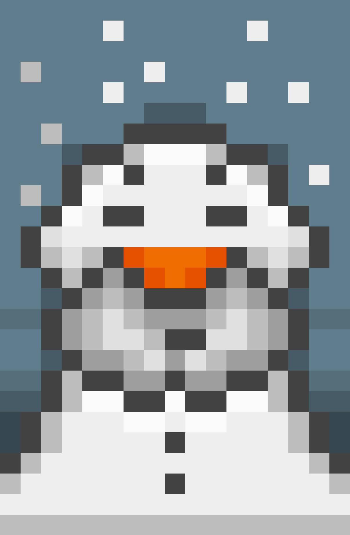Download Snowman Pixelated Christmas PFP Wallpaper
