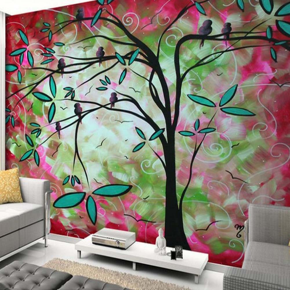 3d Photo Wallpaper For Living Room Tv Backside Wallcovering Wall