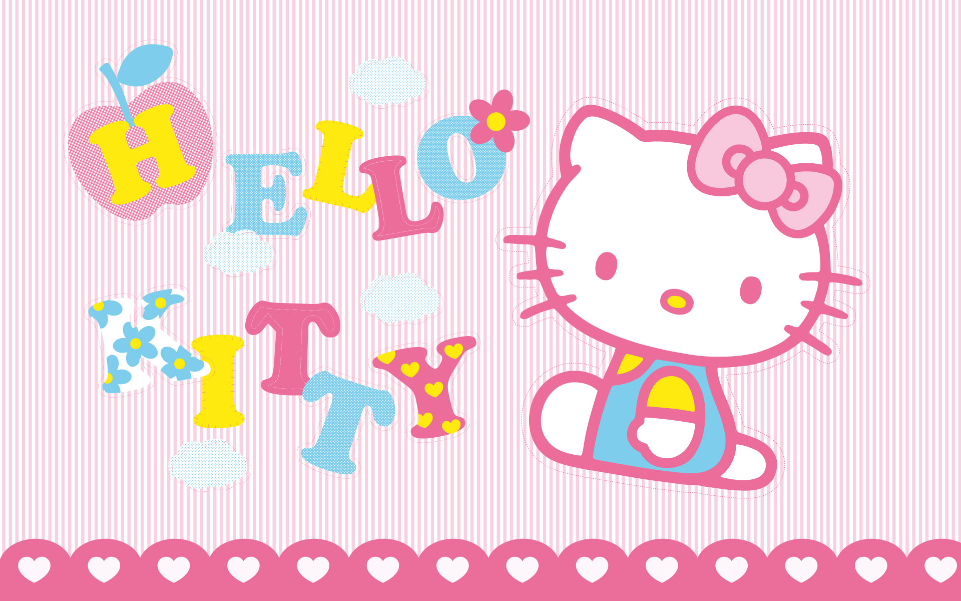 Hello Kitty Wallpaper Pink Background HD Desktop