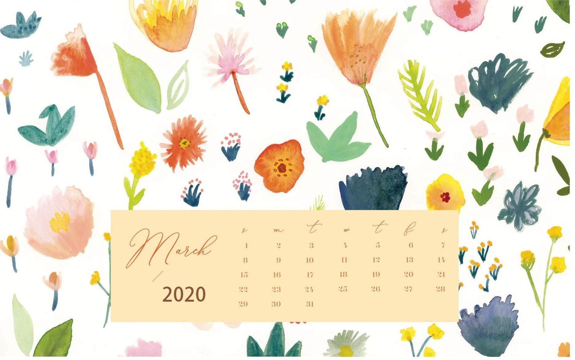 Cute Desktop Calendar Wallpaper