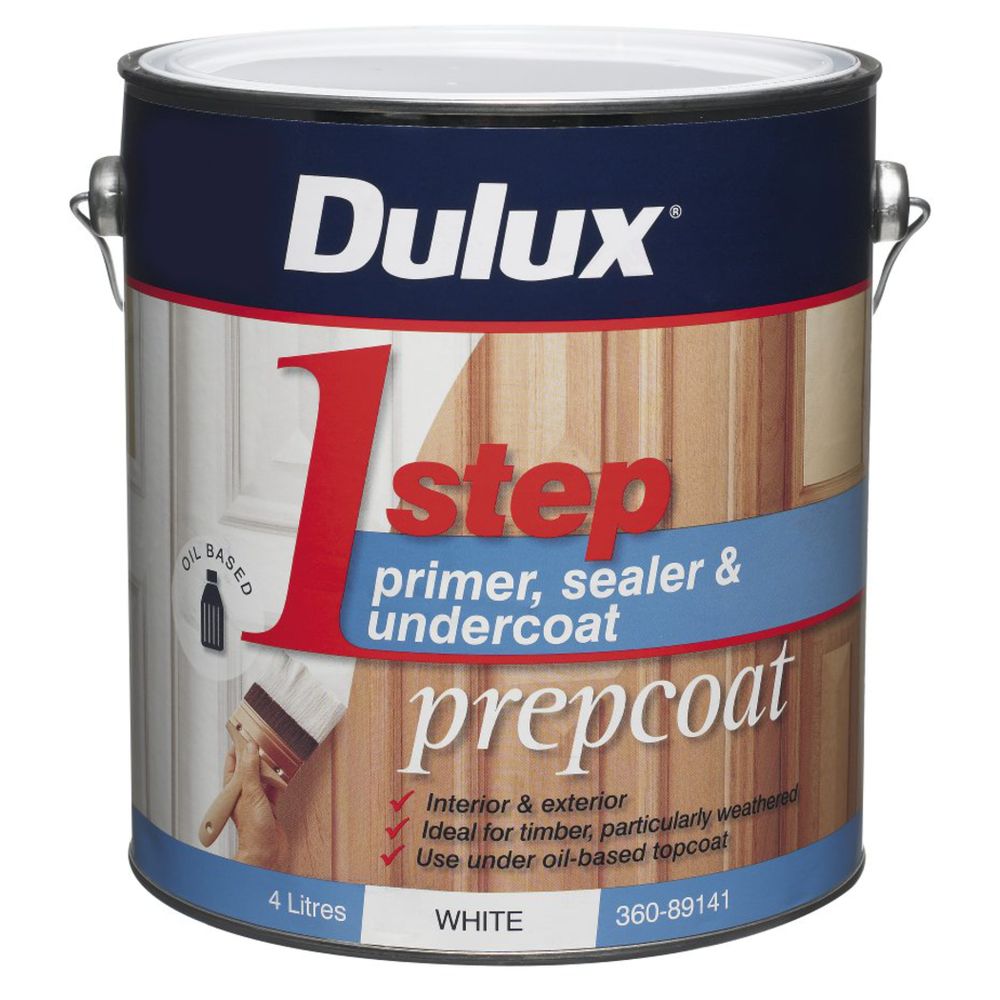 Dulux Prepcoat Step Oil Based Primer Sealer Undercoat 4l Masters