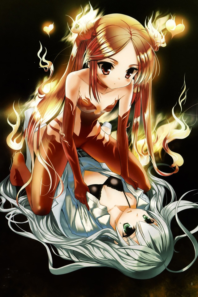Anime Lesbians iPhone 4 and iPhone 4S Wallpaper