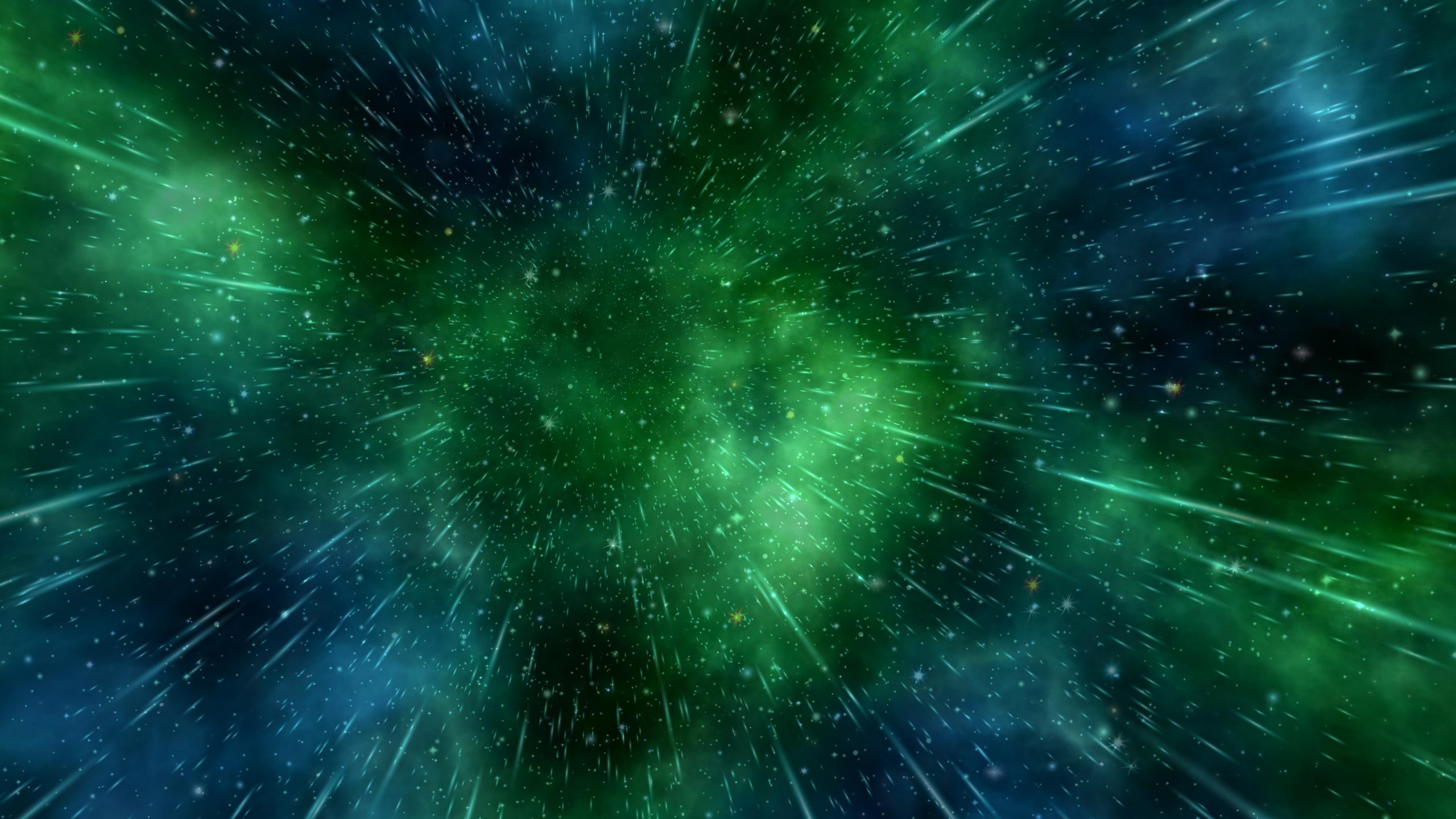 Green Galaxy Background 2560x1440