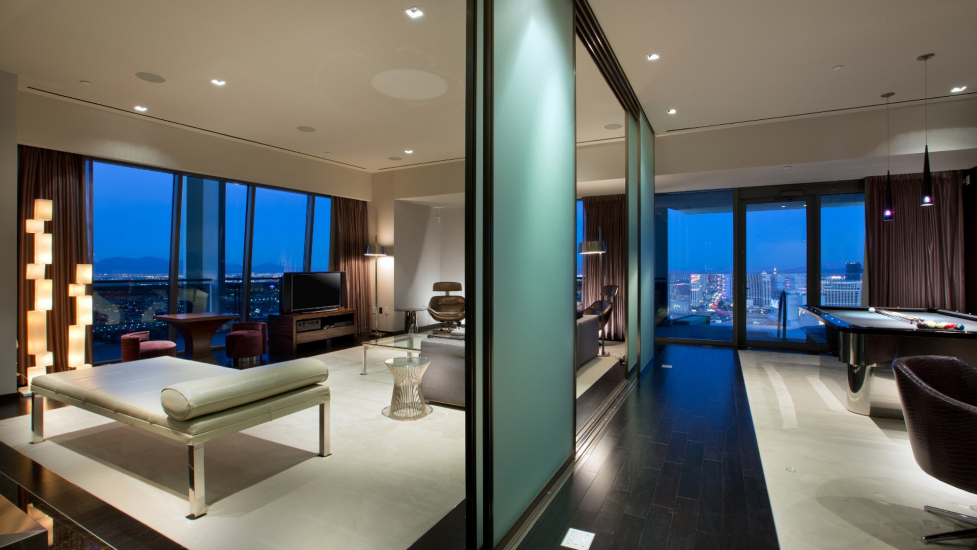 Luxury Penthouse Room Design HD Wallpaper