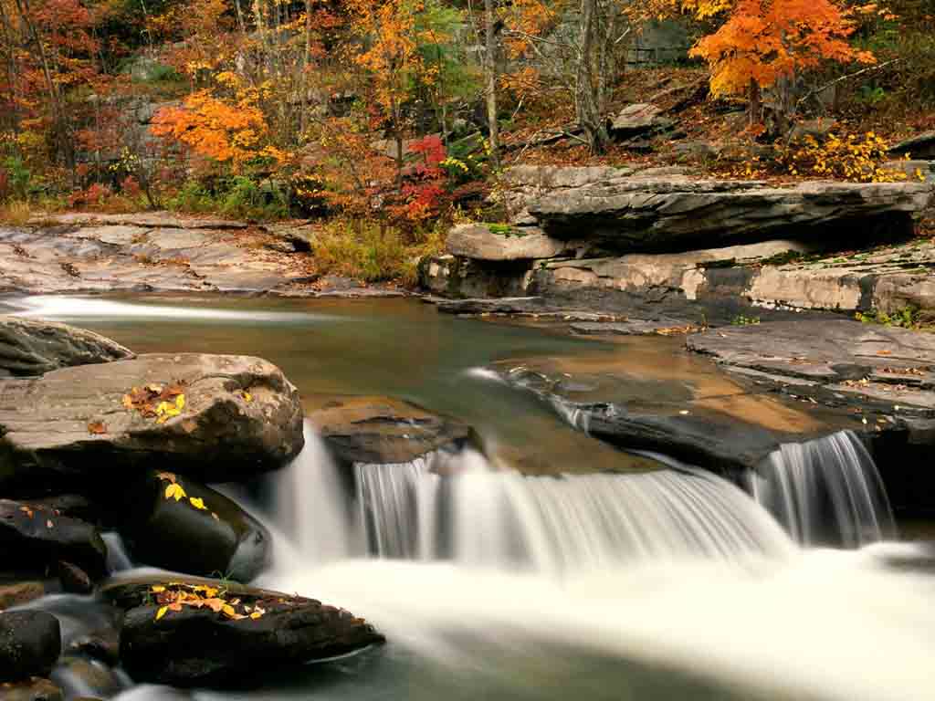 Autumn River Desktop Background Wallpaper