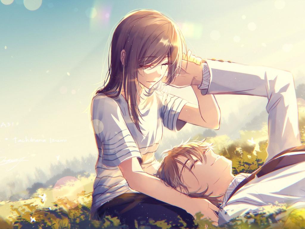 Anime Couple Background Aesthetic Wallpaper