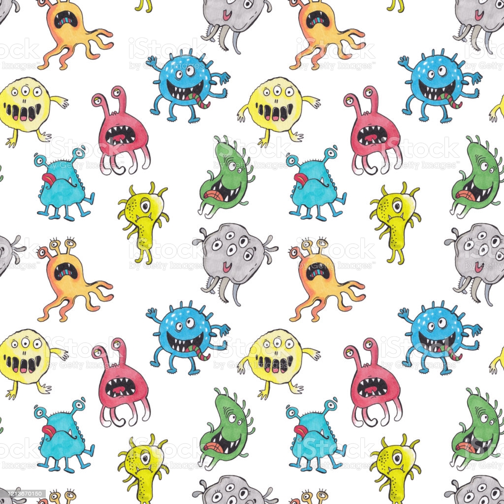 🔥 Free download Pattern With Microbes And Bacteria Childrens Wallpaper