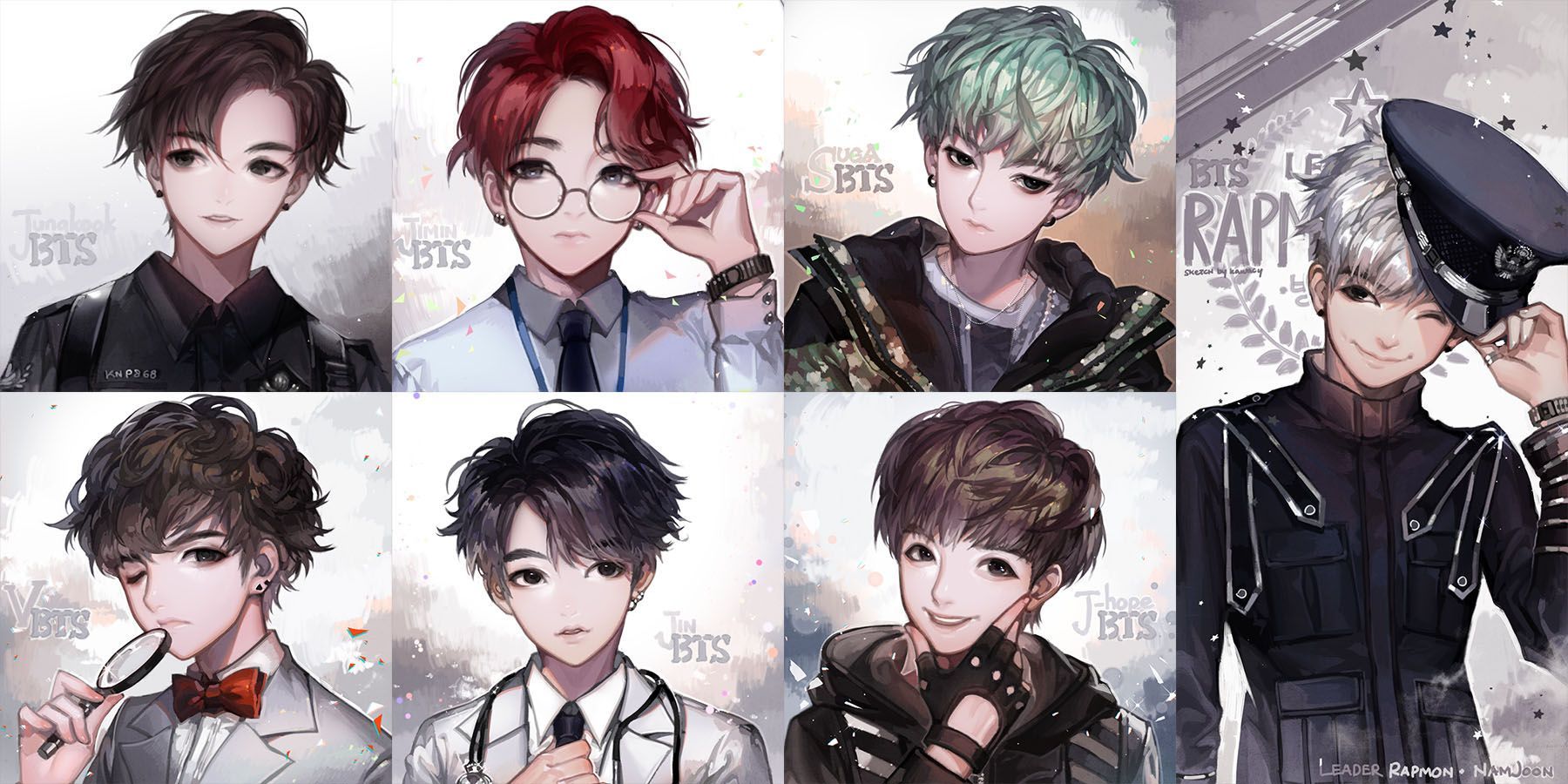Bts Anime Computer Wallpaper On