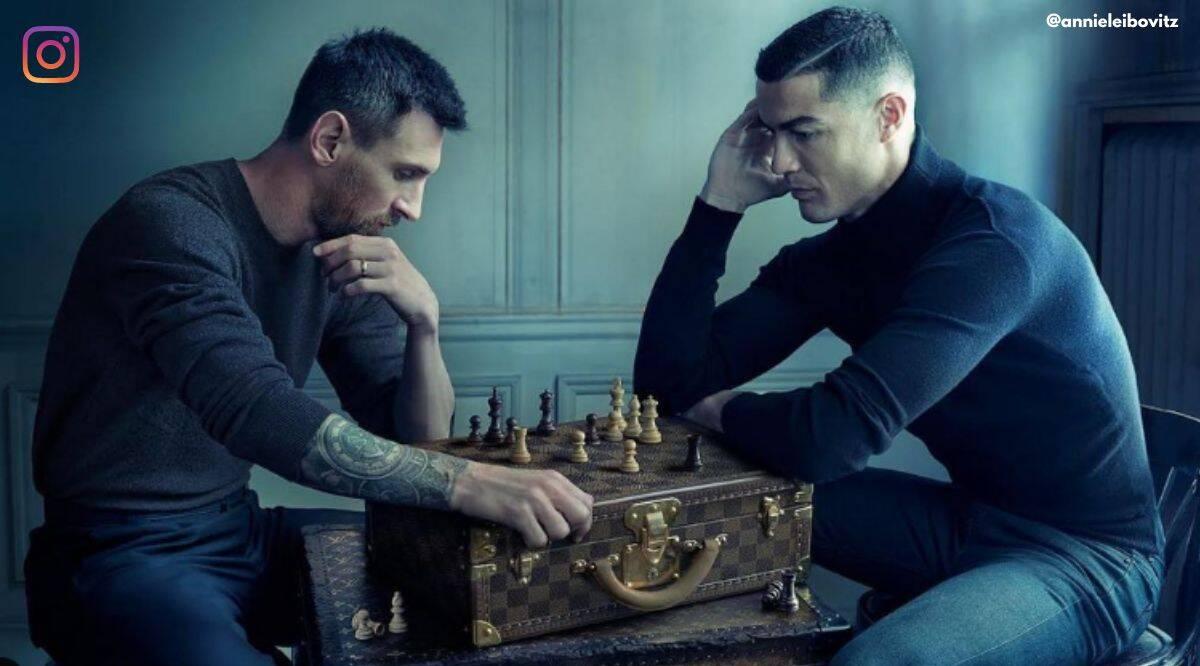 Greatest photograph of all time Ronaldo and Messis LV campaign