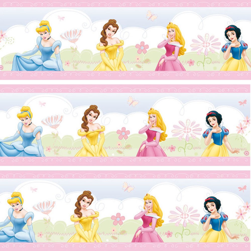 Disney Princess Fairytale Dream Wallpaper Border Self Adhesive Kids Bedroom 7 