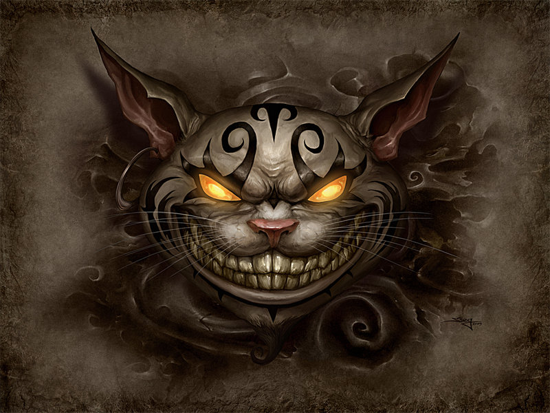 Scary Cheshire Cat Wallpaper HD