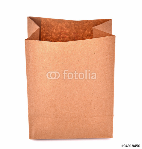 Brown Paper Bags Isolated White Background Stock Photo And Royalty