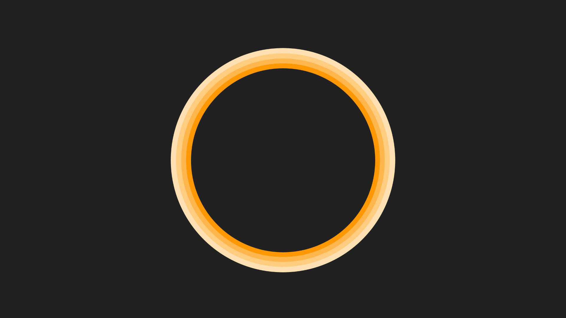 Download Orange Circle On Black Wallpaper