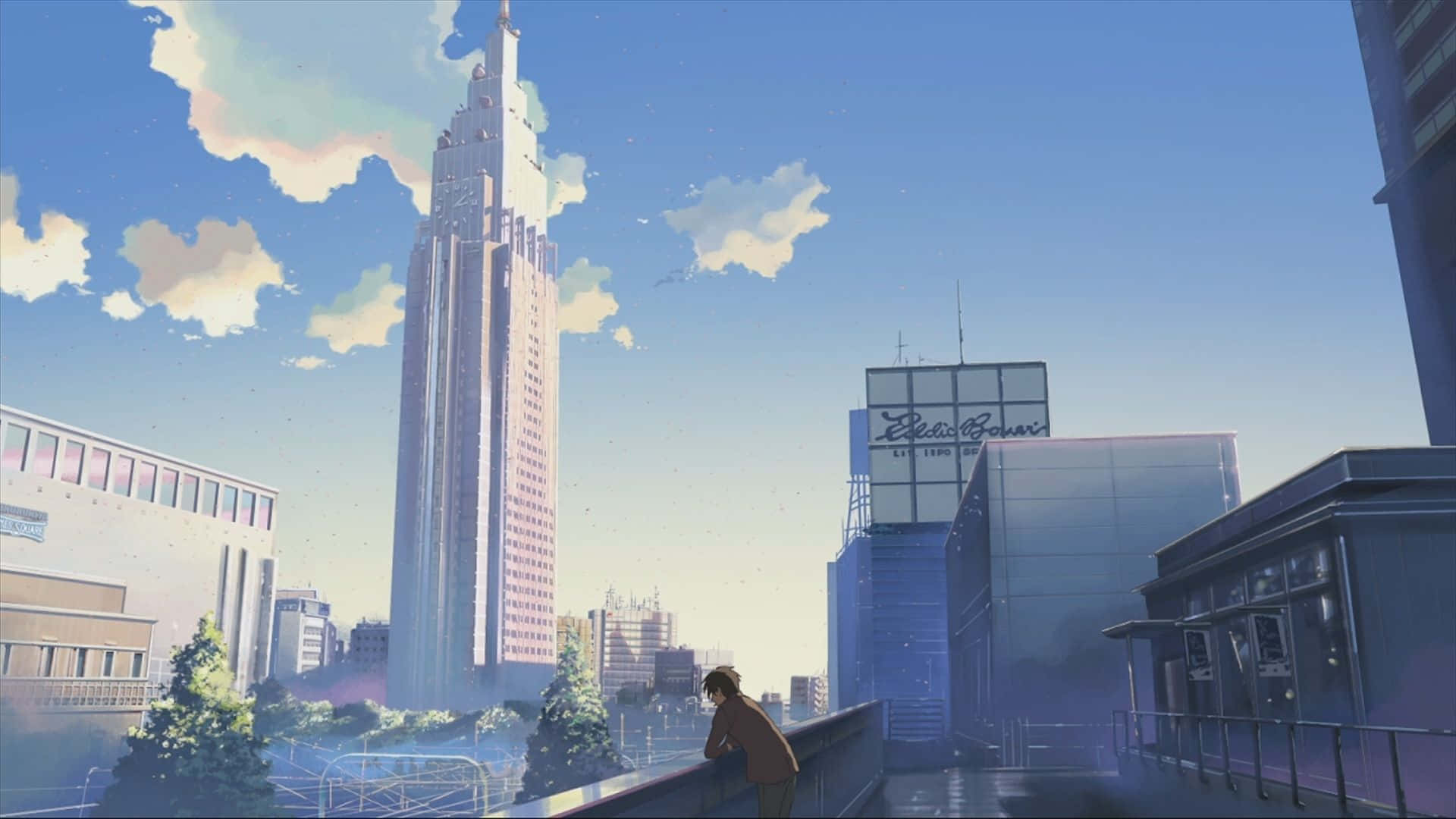 Enjoy Seamless Blue Anime Aesthetic Desktop Wallpaper