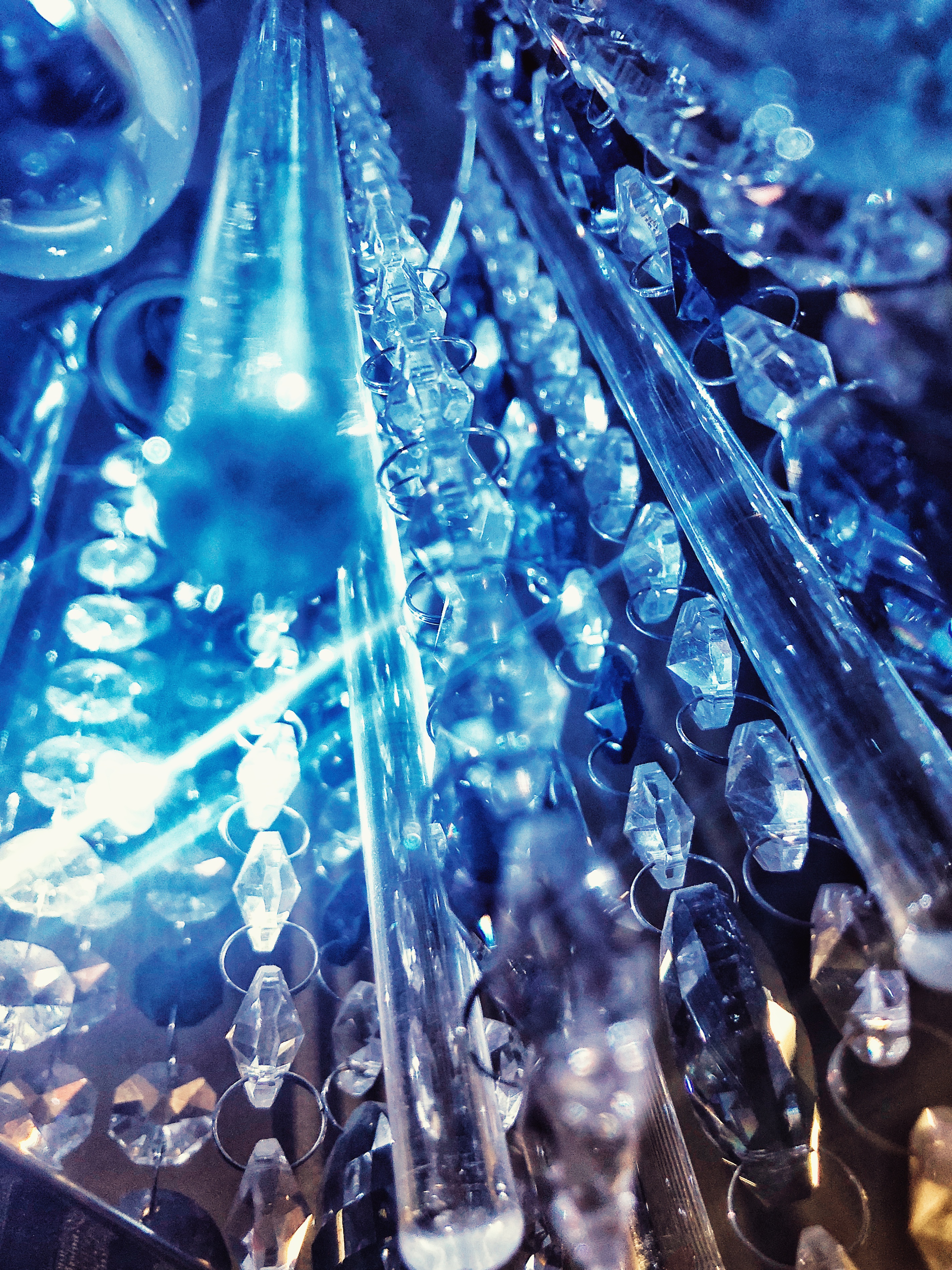Image Shine Brightness Crystals Lamp Blue Water