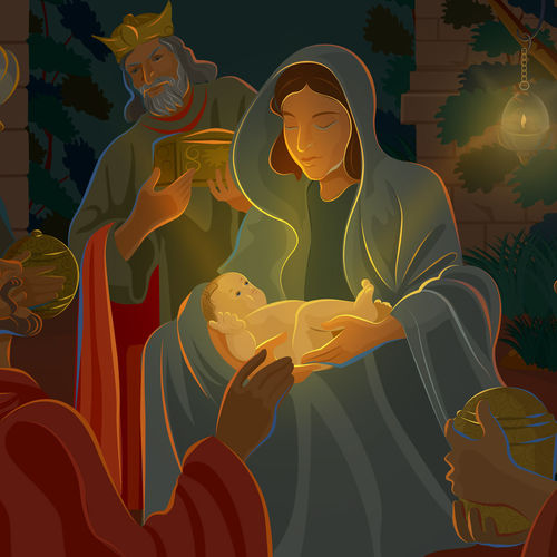 The Born Of Jesus Christ Art Wallpaper For iPad