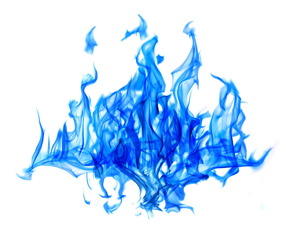 Blue Flame Background White