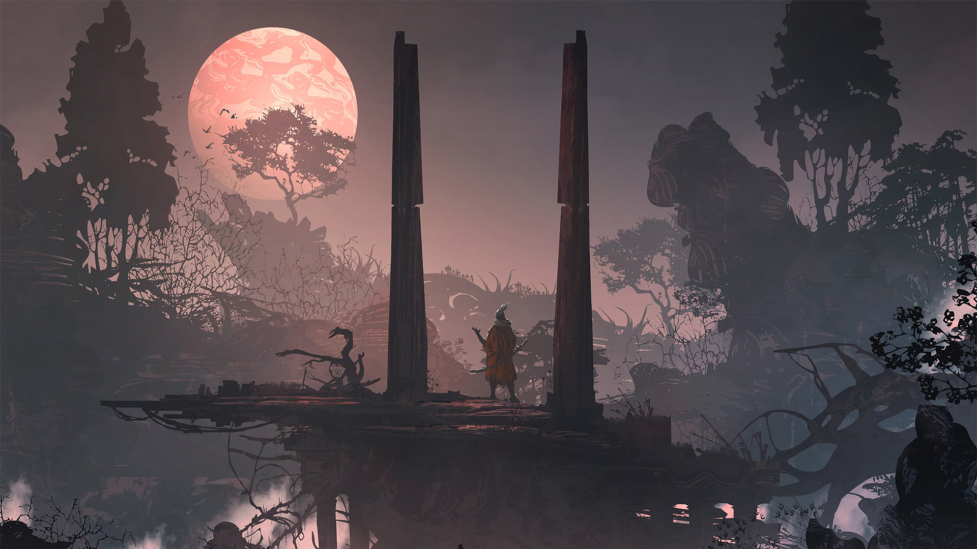 Gazing At The Moon Wallpaper From Sekiro Shadows Die Twice