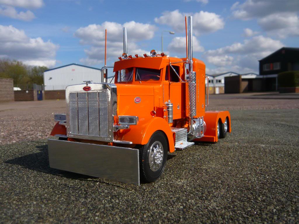 Orange Peterbilt Big Rig Truck Semi Cars