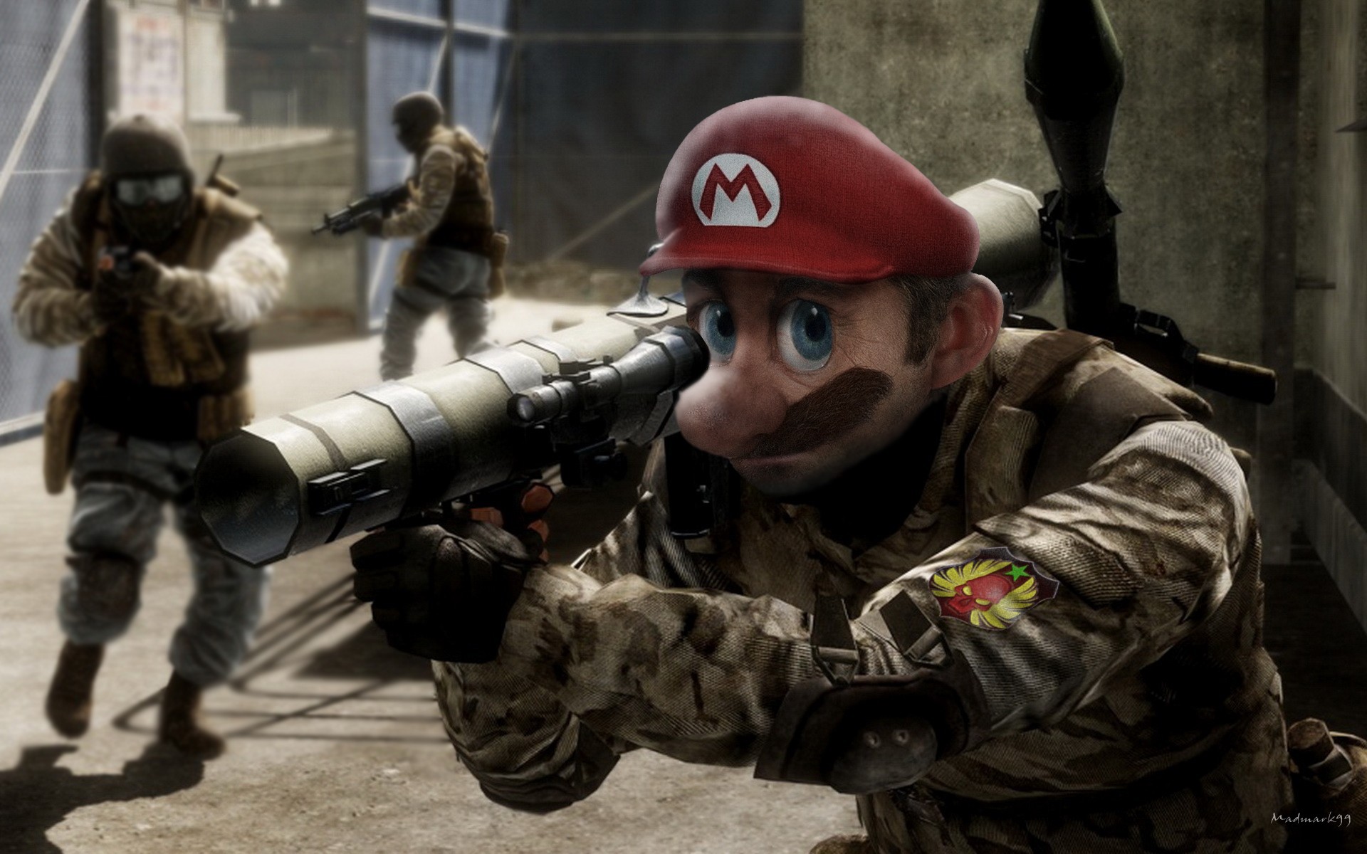 Call Of Duty Mario Gaming Wallpaper Background Gamin