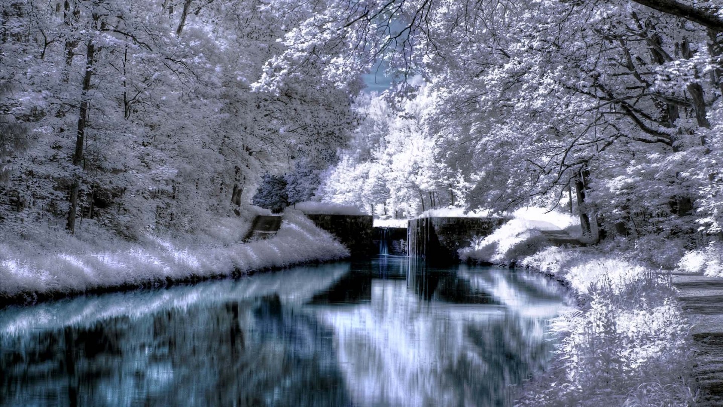 Beautiful Nature Wallpaper Winter Bridge HD