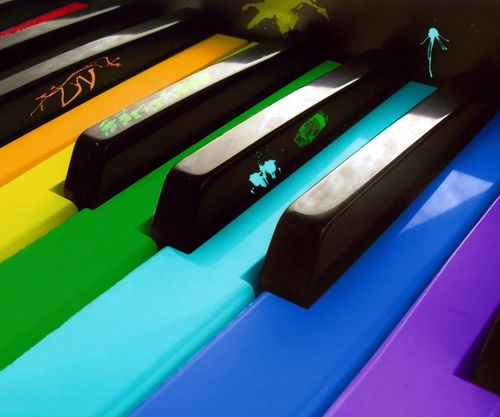 Colorful Piano Keys Wallpaper For Samsung Epic