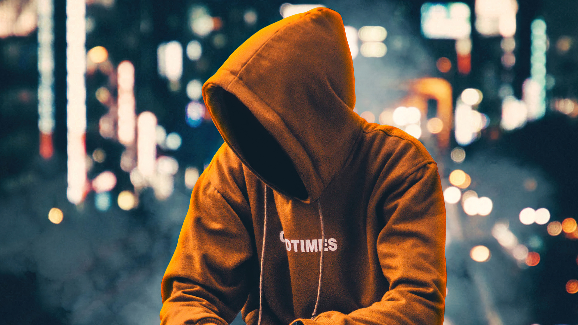 Hoodie Anonymus Boy Sitting Aside 4k Laptop Full HD 1080p Wallpaper Image