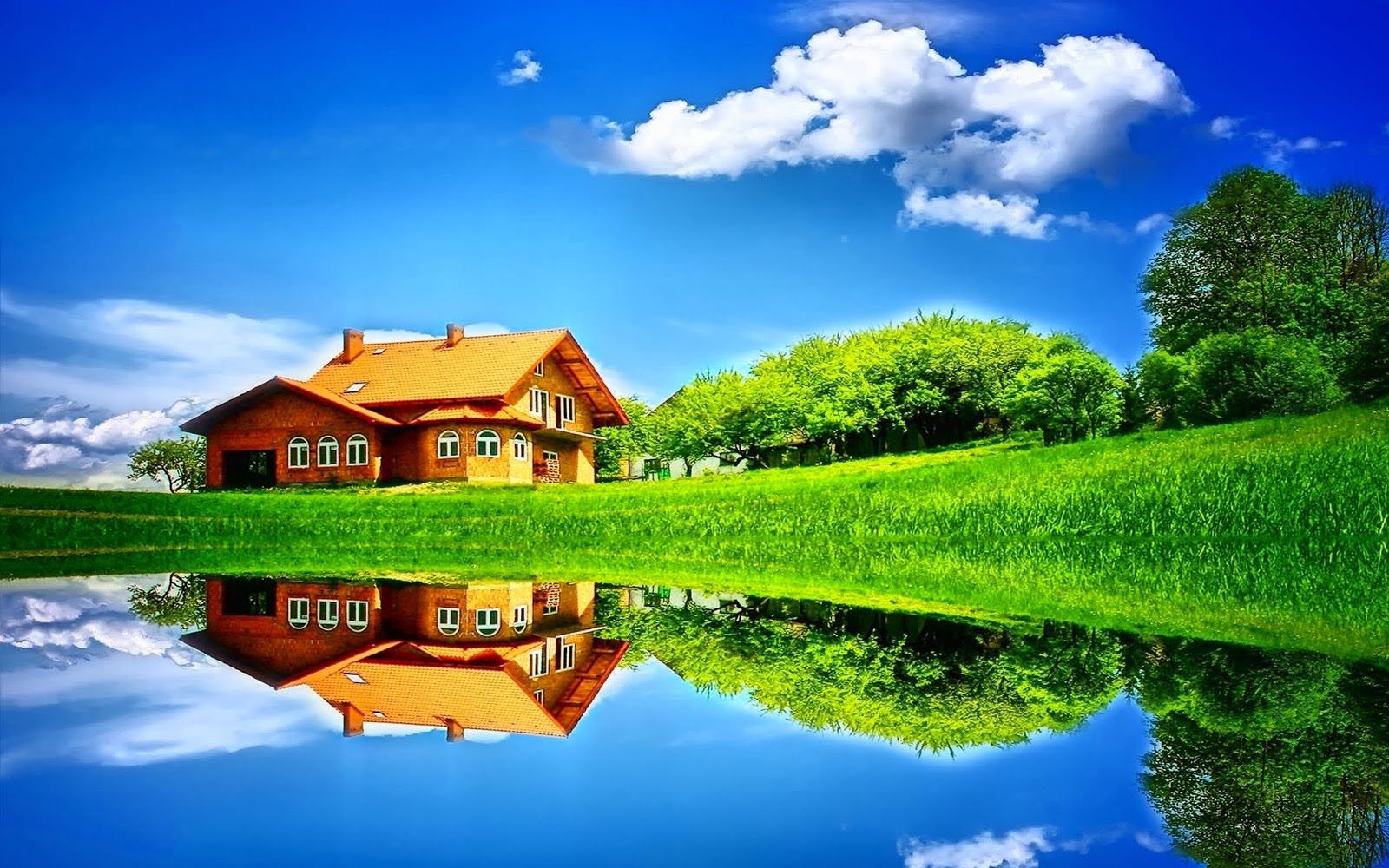 Tag House And Pond Wallpaper Background Photos Imageand