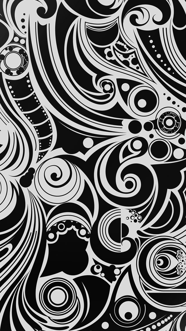 Black And White Iphone Wallpaper Pattern Swirls