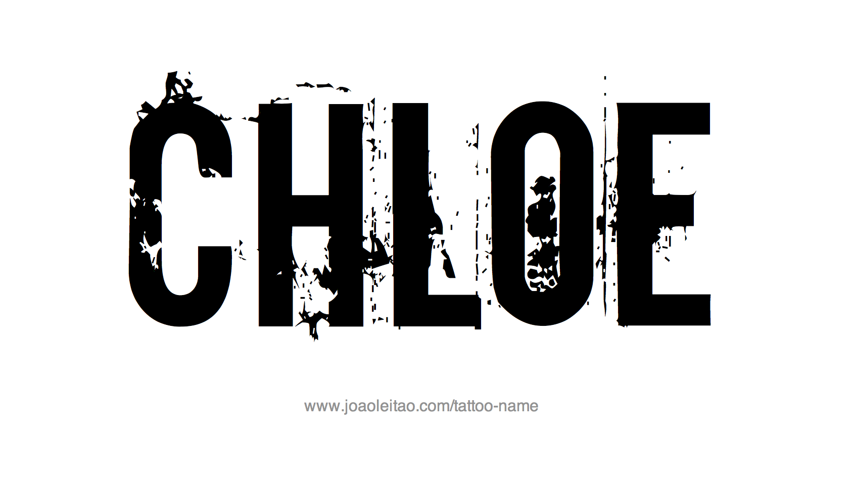 Chloe Name Tattoo Designs