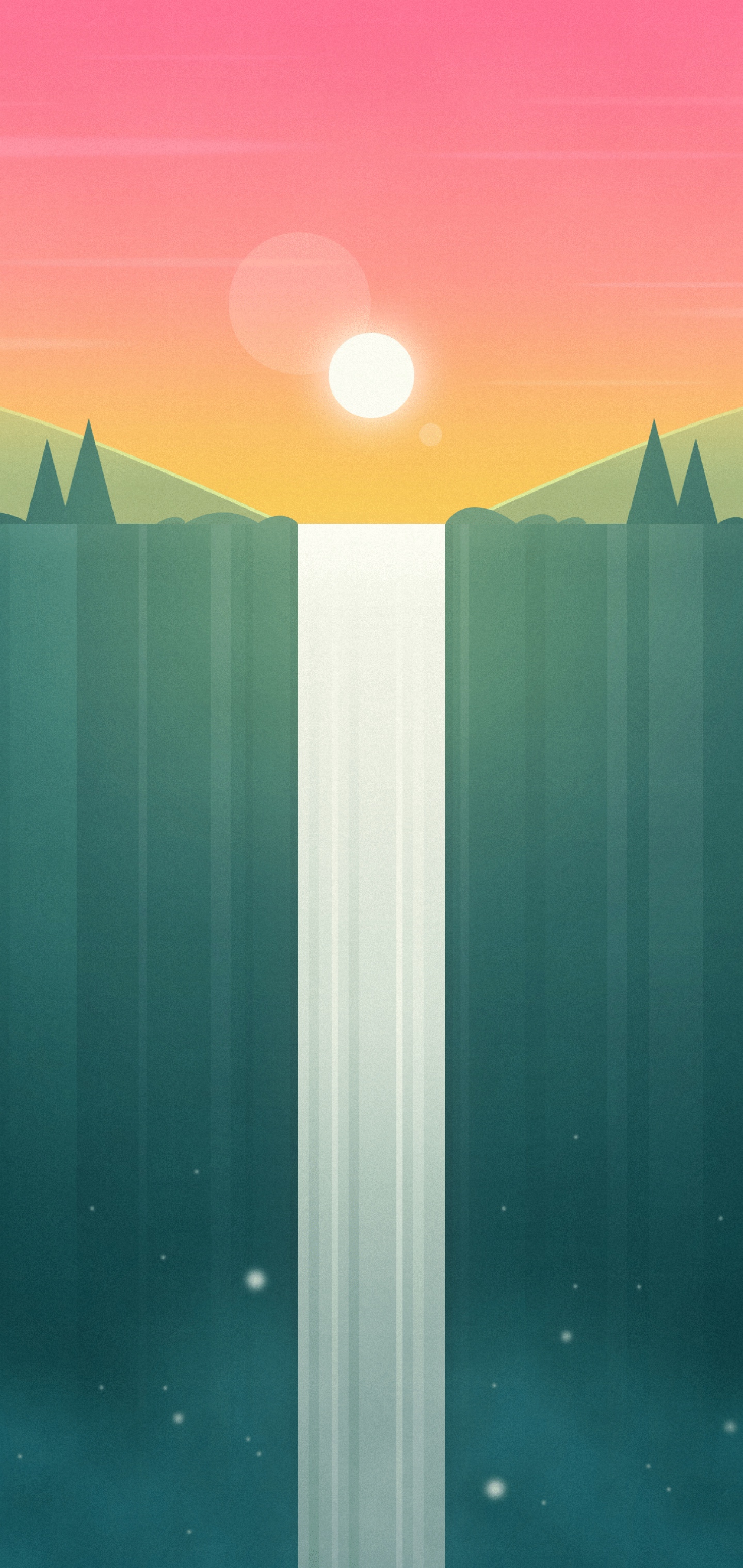 Cartoon Landscape iPhone Wallpaper