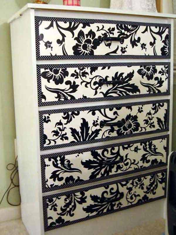 Cool Diy Furniture Makeovers With Wallpaper