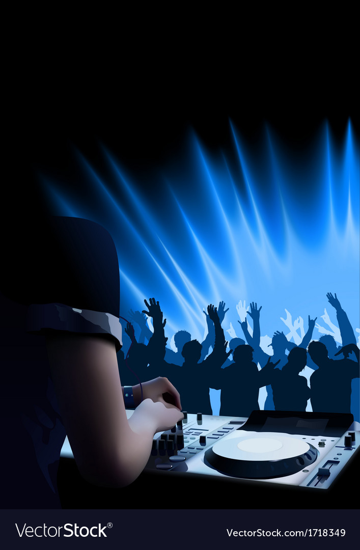 Dj Dance Party Background Royalty Vector Image