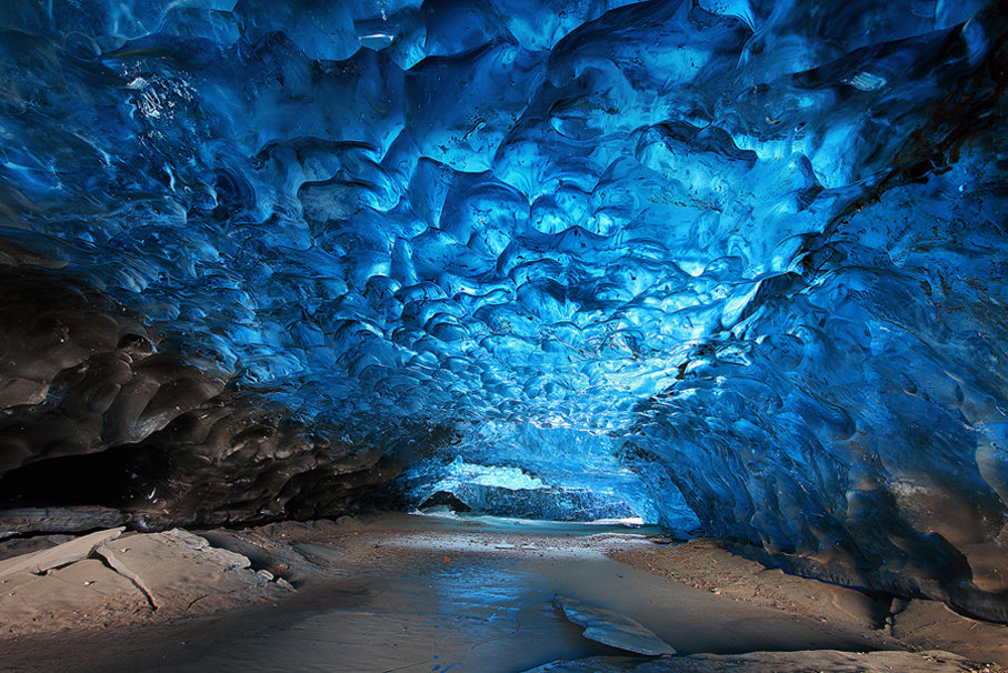 Ice Crystal Cave Iceland Wallpaper