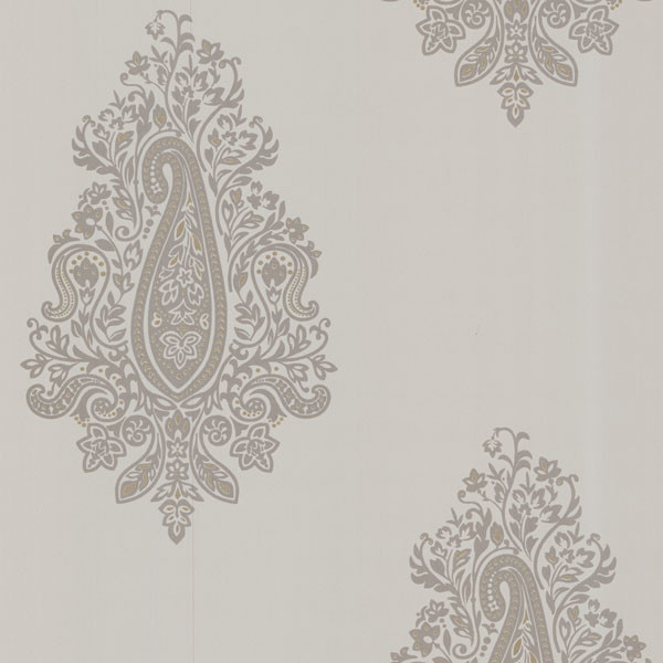 Dynasty Taupe Paisley Wallpaper Modern By Brewster