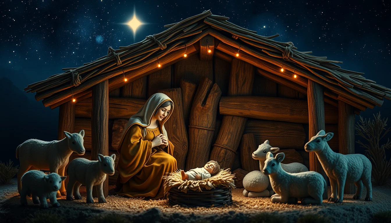 Nativity Scene Wallpaper