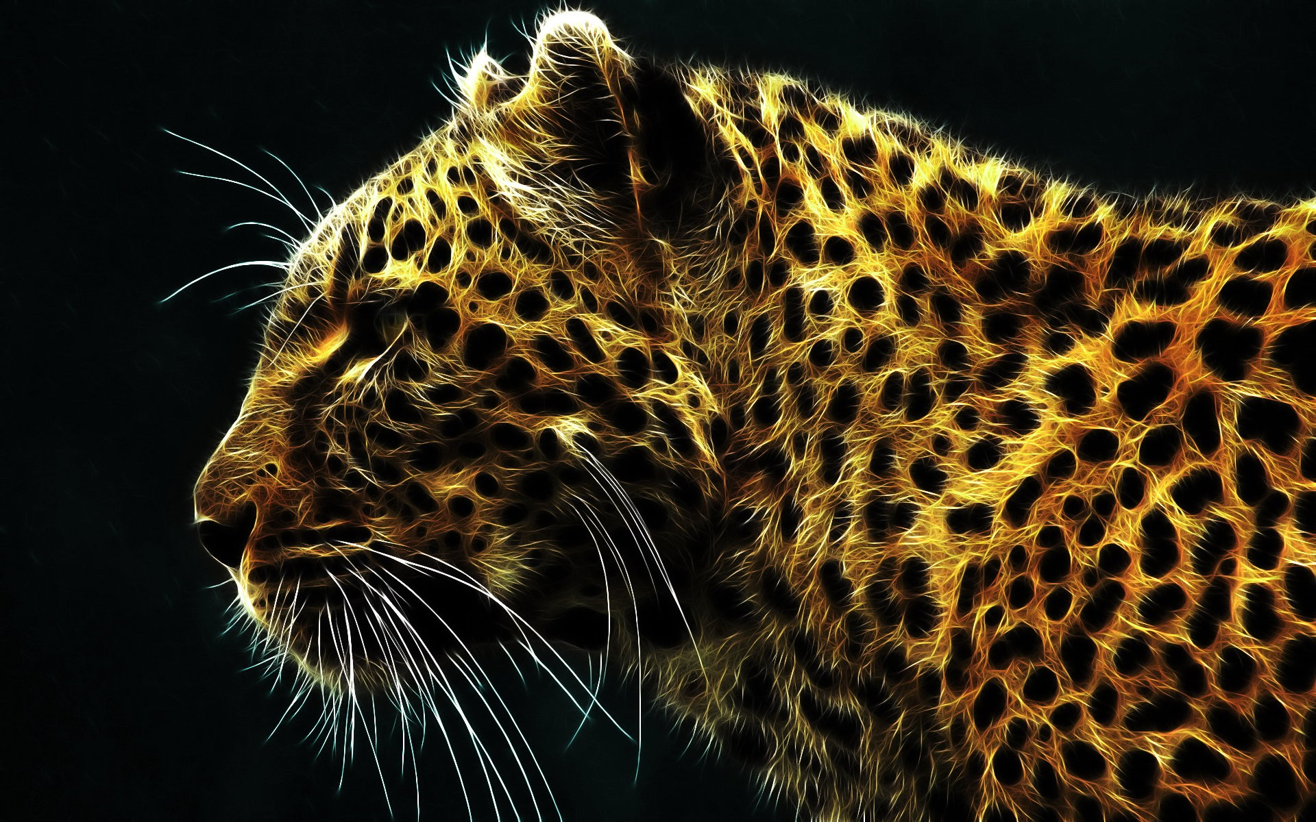 Digital Leopard Wallpaper Hd