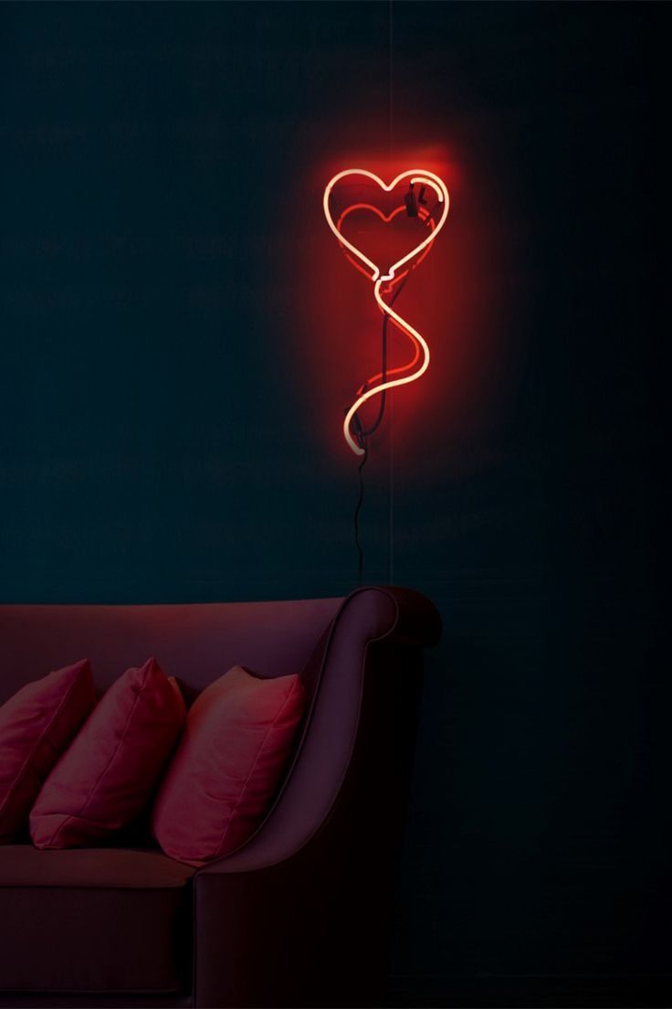 Neon Heart Lights Iluminaci N De Ne Fondos Para iPhone