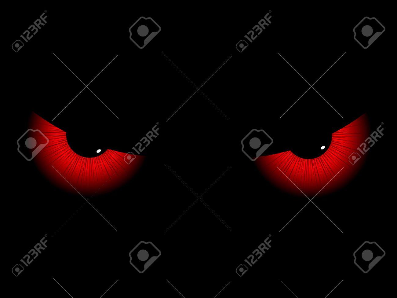 Red Evil Eyes On A Black Background Royalty Cliparts Vectors