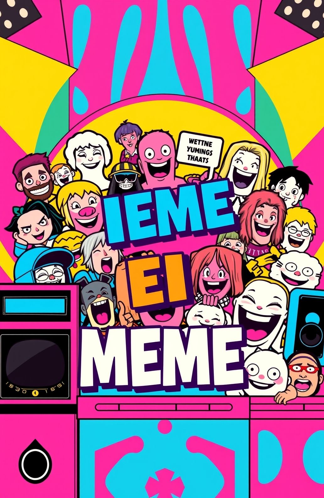 🔥 Free Download Purple And Green Memes Collection Wallpaper Background ...