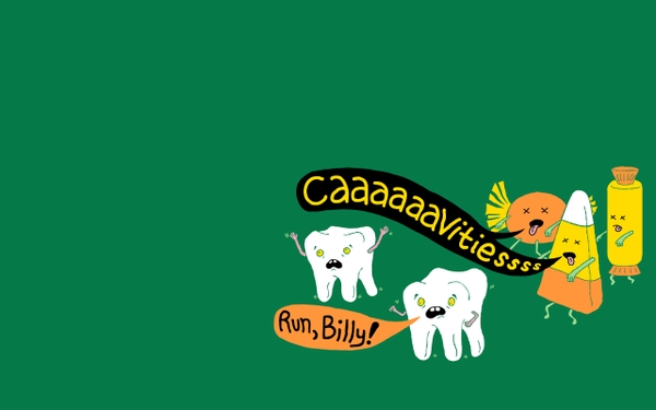 Funny Candy Teeth Wallpaper