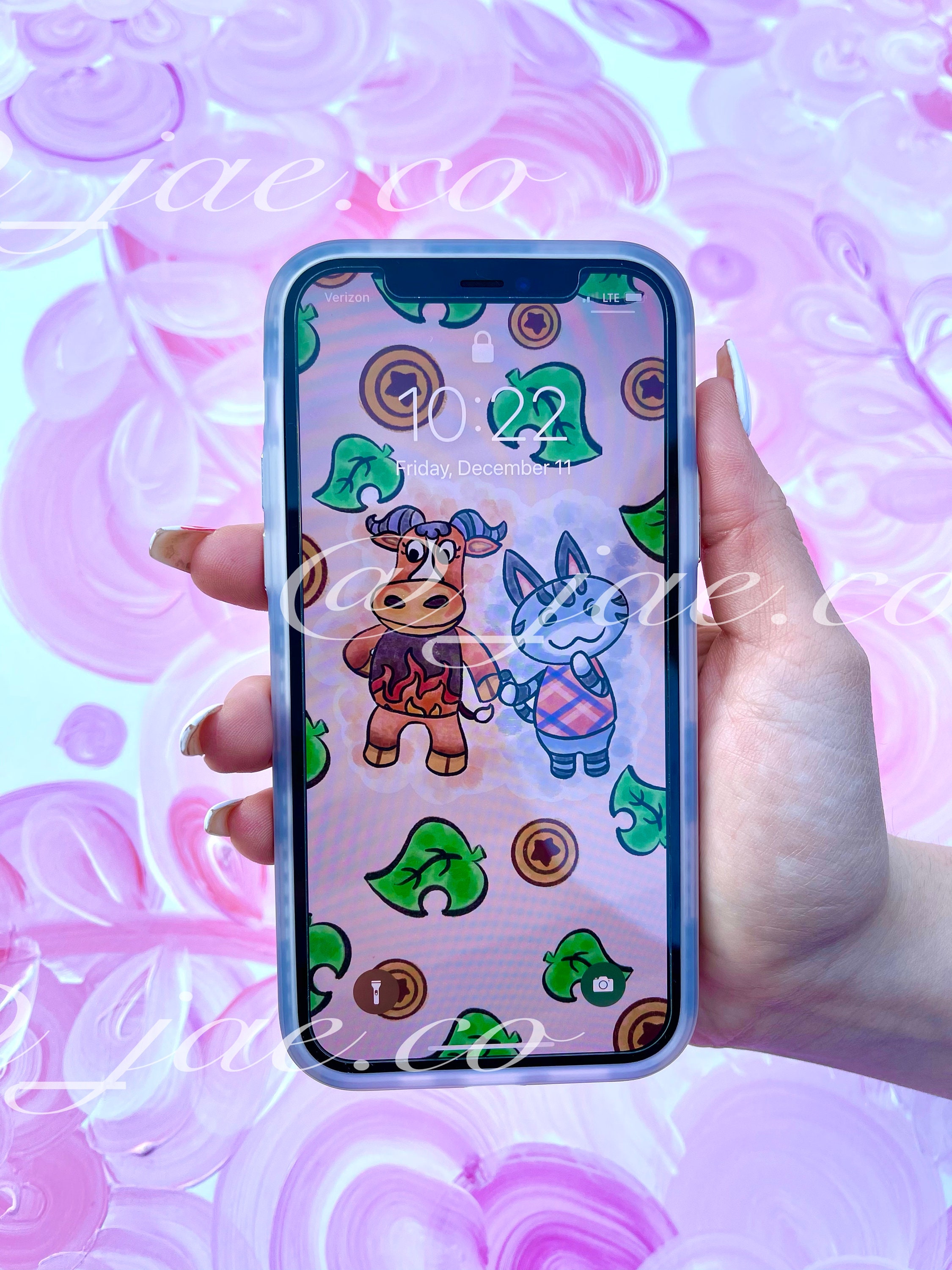 Animal Crossing Pastel Phone Wallpaper Screensaver Digital