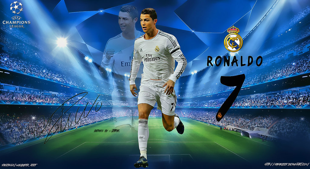 Cristiano Ronaldo Champions League Wallpaper by jafarjeef on