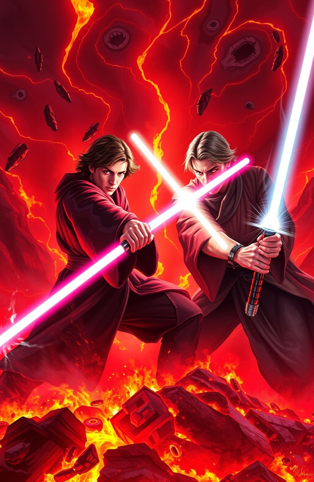 Anakin Vs Obi Wan Wallpaper
