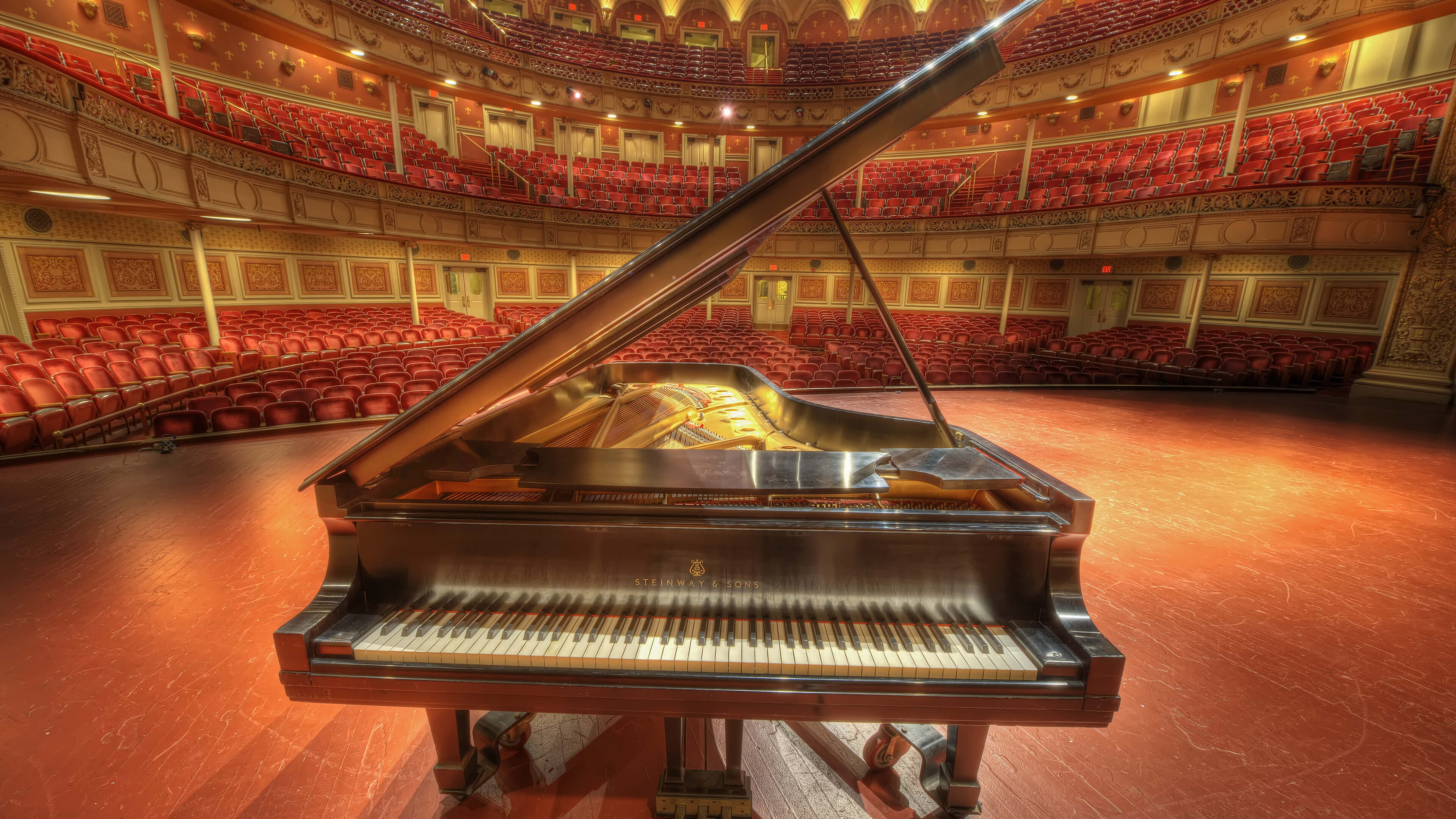Steinway Sons Piano At Carnegie Music Hall Pittsburgh 4k Wallpaper